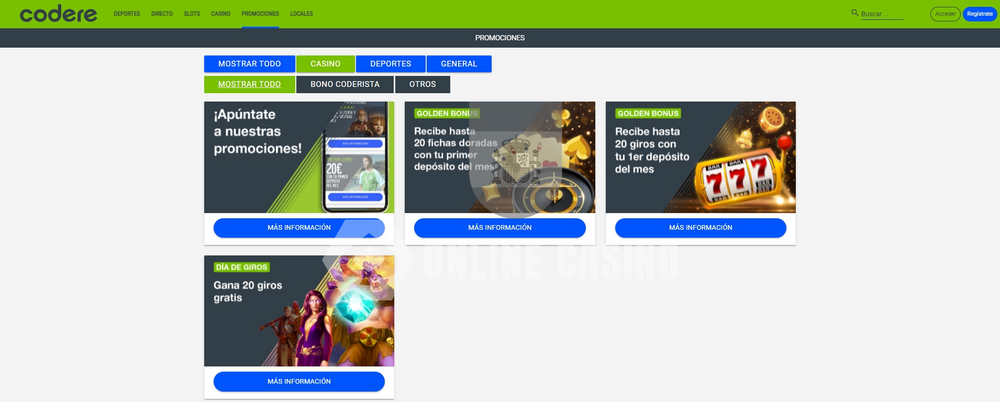 Codere Casino bonos Codere Casino bonos