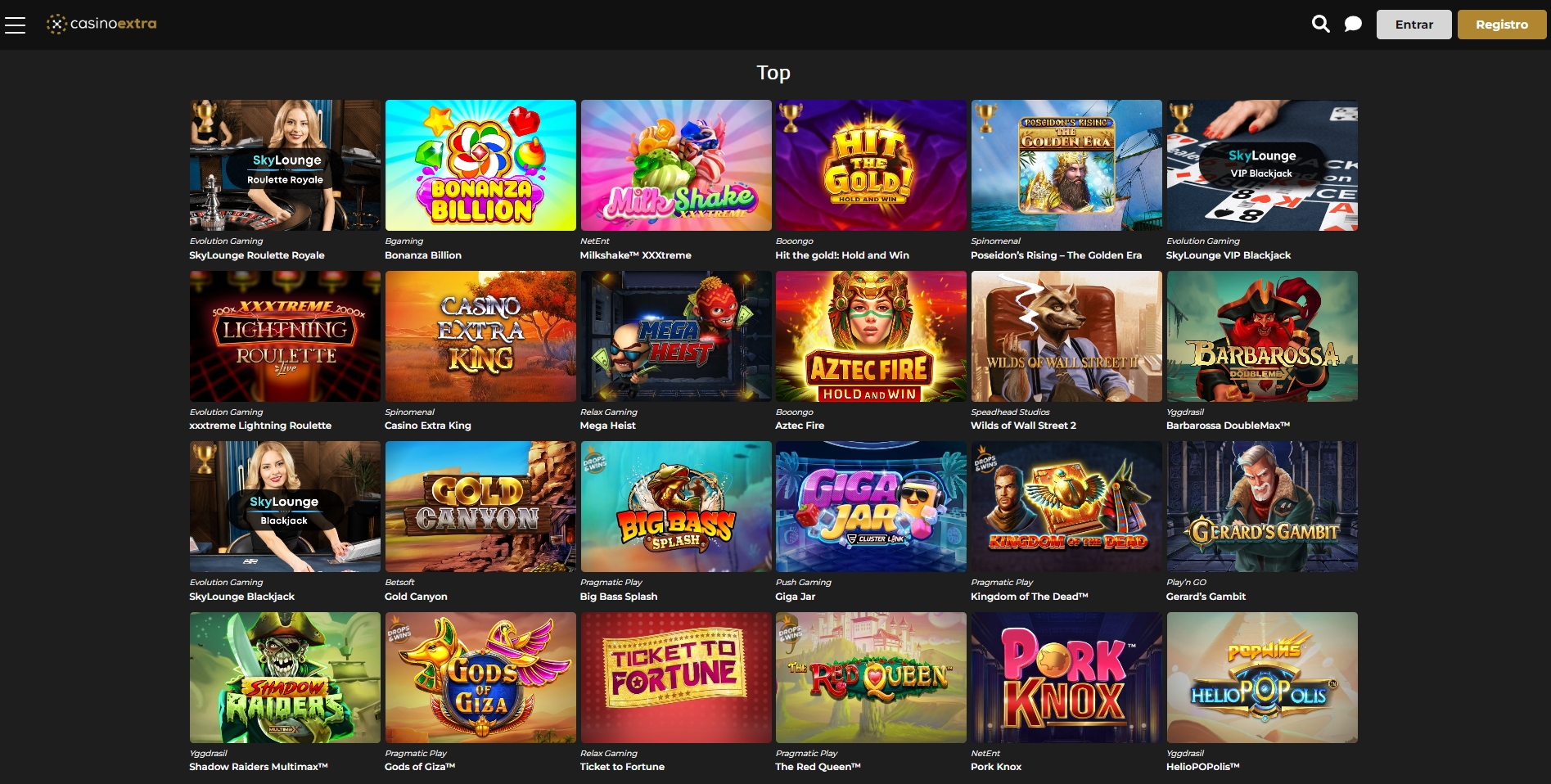 Juega a tus juegos favoritos CasinoExtra juegos