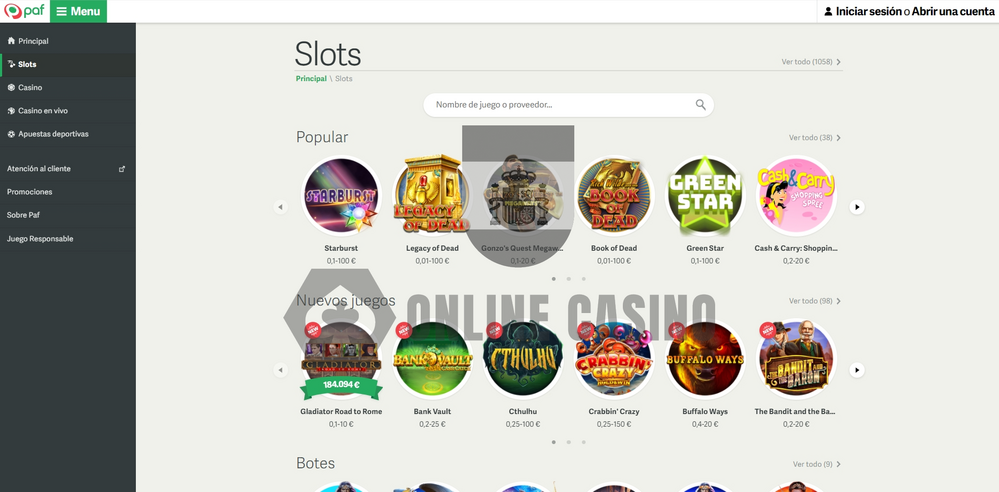 Paf Casino tragamonedas Paf Casino tragamonedas